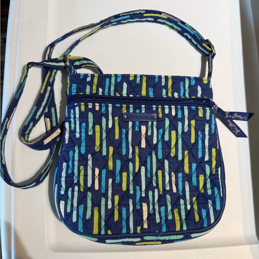 Vera Bradley Blue and Green Crossbody Bag
